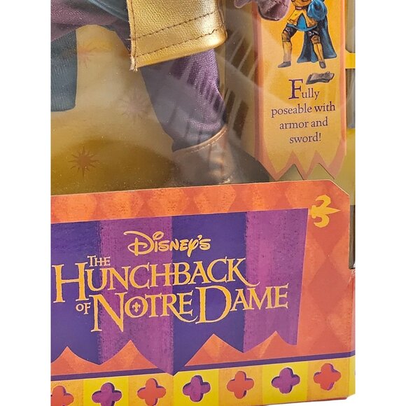 Disney The Hunchback Of Notre Dame Phoebus Poseable Action Figure With Armor & S - Picture 2 of 8